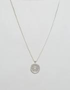 Chained & Able Old English Soverign Medallion Necklace In Silver - Silver
