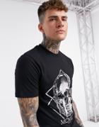 River Island T-shirt With Skull Print In Black