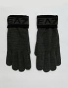 Ea7 Train Visibility Logo Gloves In Khaki - Green