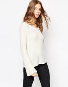 Asos Jumper With Flared Sleeve - Cream