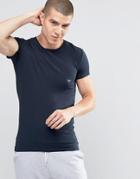 Emporio Armani Muscle Fit T-shirt In Navy Crew Neck - Navy