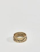 Icon Brand Gold Patterened Band Ring - Gold