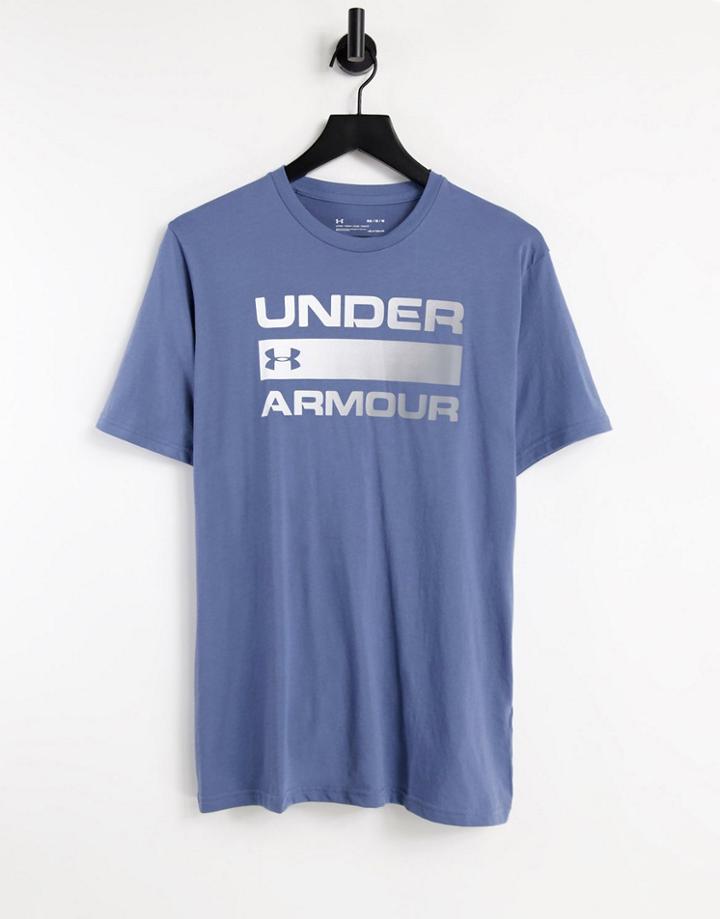 Under Armour Training Wordmakr T-shirt In Blue-blues