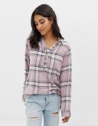 Abercrombie & Fitch Drapey Check Shirt - Multi