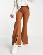 Extro & Vert Flare Leg Pant In Midnight Brown - Part Of A Set