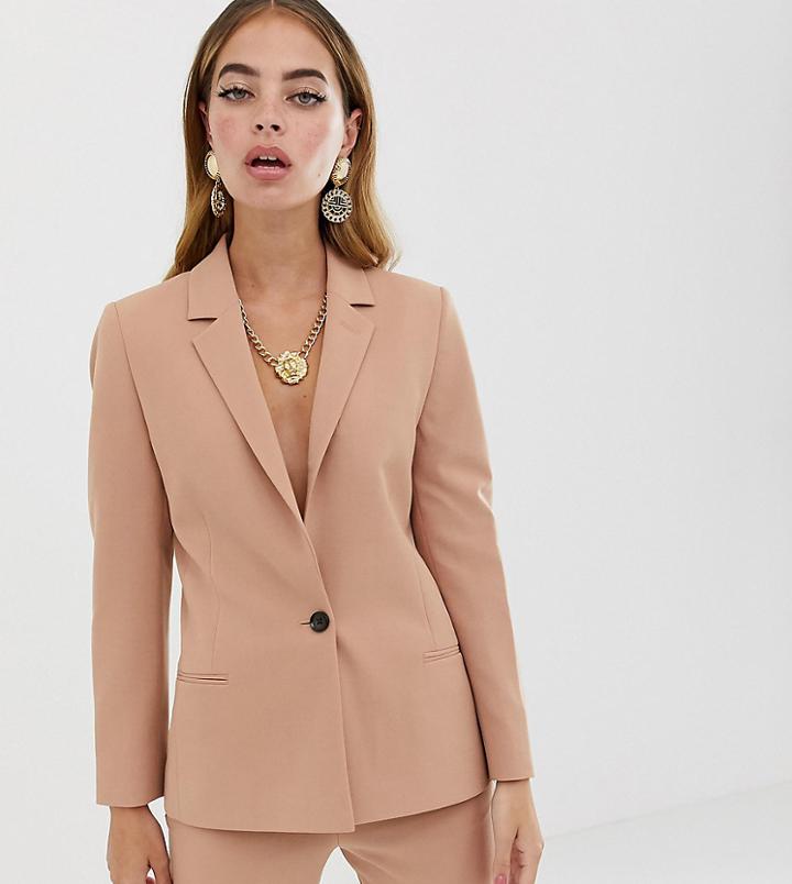 Asos Design Petite Forever Suit Blazer-stone