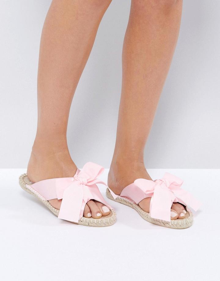 Asos Julieta Bow Espadrille Mules - Pink