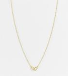 Designb London Curve Necklace With Interlocking Pendant In Gold Plate