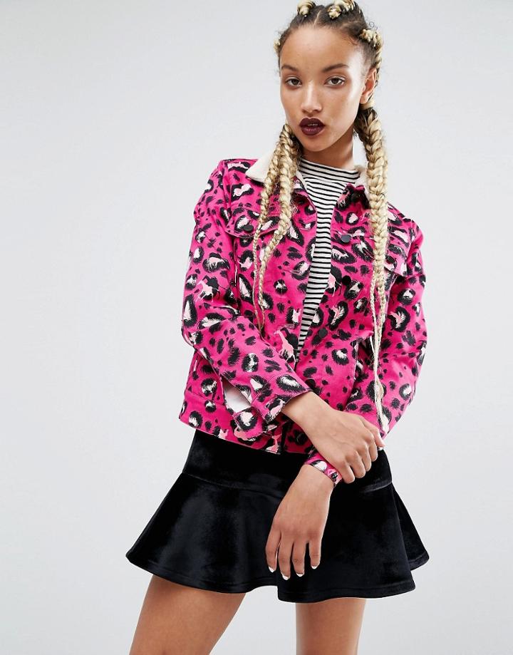Amenpapa Animal & Leopard Jacket - Pink