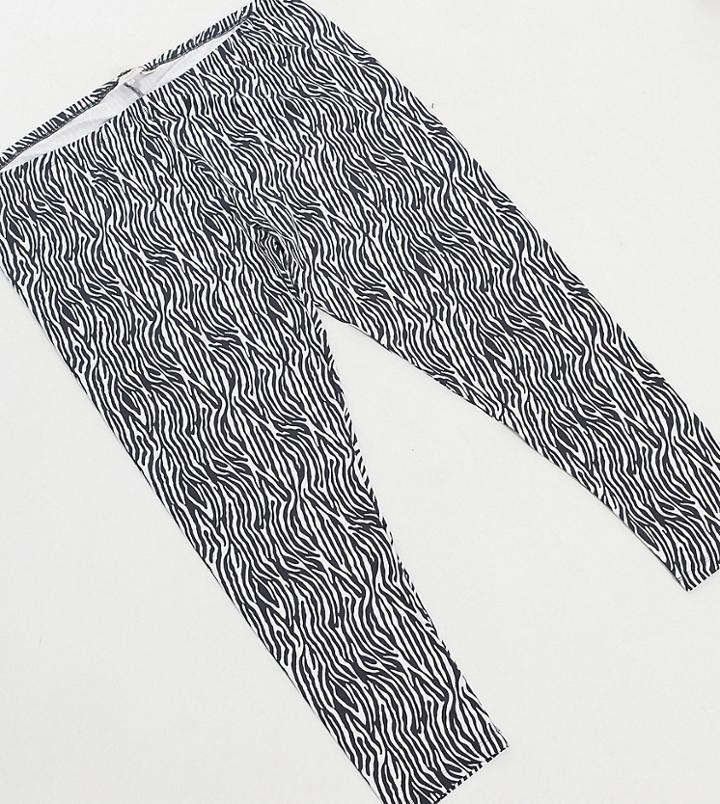 Only Curve Legging In Zebra Print-multi