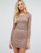 Vila Laser Cut Mini Dress - Purple