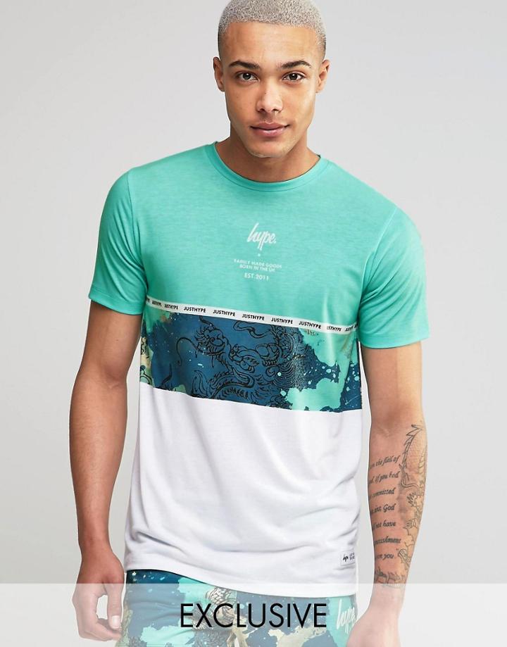 Hype T-shirt With Print Panel - White