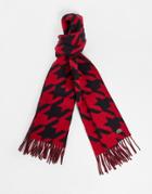 Lacoste Live Check Scarf-red