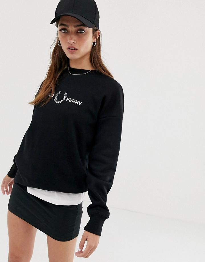 Fred Perry Graphic Logo Sweatshirt-black