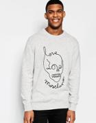 Love Moschino Skull Sweater - Gray