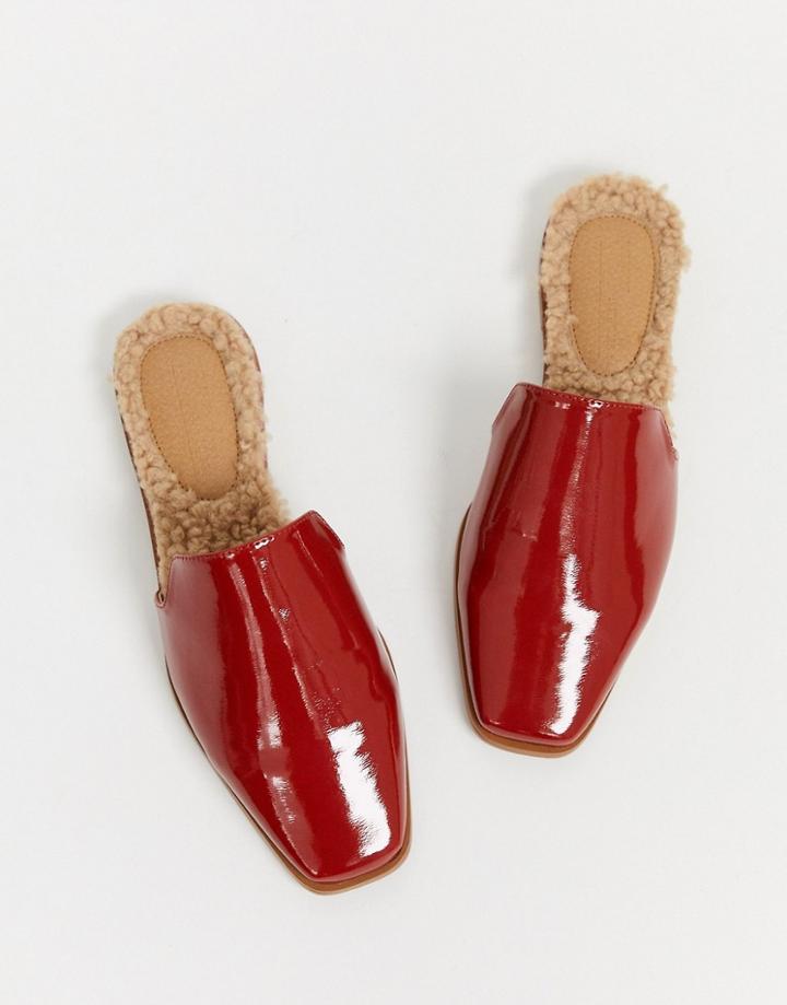 Asos Design Mainstream High Vamp Mules In Tan
