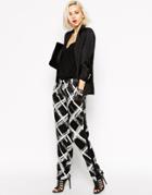 L.a.m.b Diamond Brushstroke Print Pants - As Sample