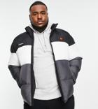 Ellesse Plus Colour Block Puffer In Gray And Black