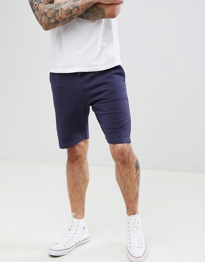 Threadbare Basic Jersey Shorts - Navy