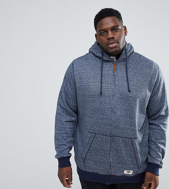 Duke Plus Zip Through Hoodie - Navy
