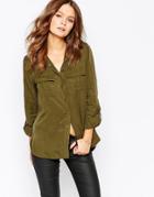 New Look Tencel Shirt - Green