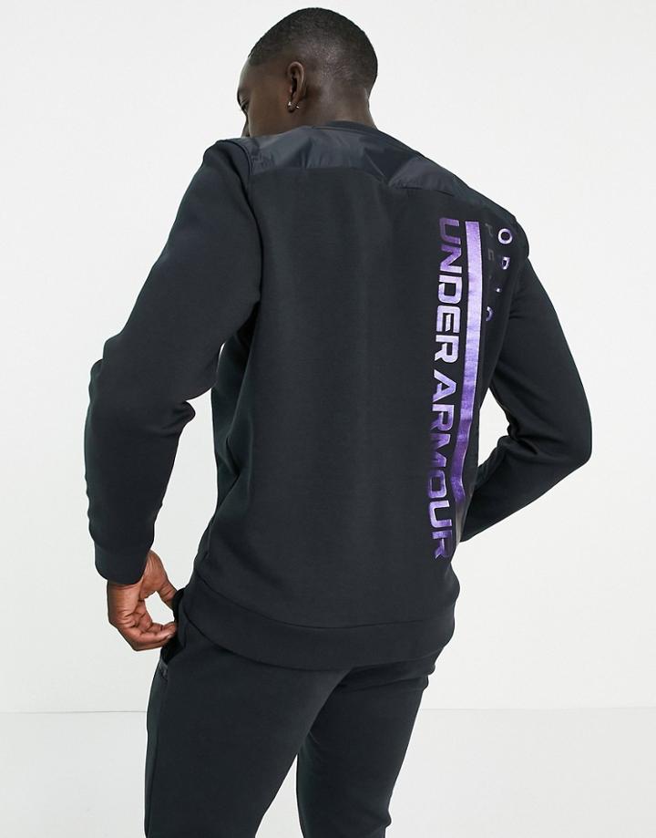 Under Armour Training Summit Back Print Sweatshirt In Black