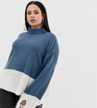 Prettylittlething Plus Oversized Wide Sleeve Sweater In Multi - Multi