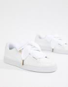 Puma Basket Heart Patent Sneakers In White