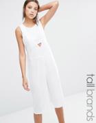 Noisy May Tall Nikita Culotte Jumpsuit - Bright White