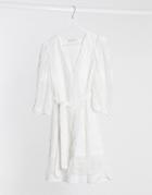 Stevie May August Short Sleeve Mini Dress In White