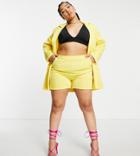 Extro & Vert Plus Tailored Mom Shorts In Yellow