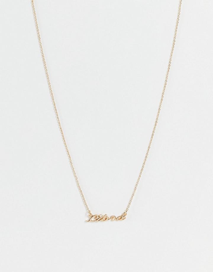 Monki Zodiac Libra Sign Necklace In Gold
