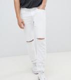 Heart & Dagger Skinny Fit Jeans In White With Knee Rips - White