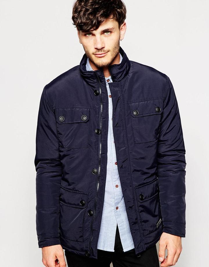 Brave Soul Four Pocket Jacket - Navy