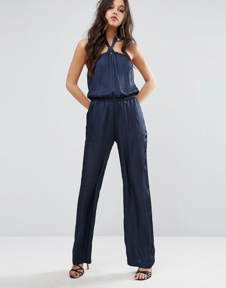 Diesel Sleeveless Jumpsuit With Eyelet Detail - Black
