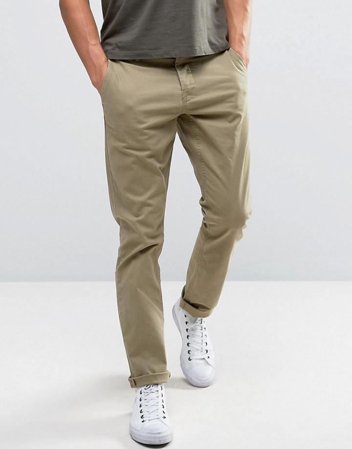Only & Sons Slim Fit Chinos In Beige - Beige