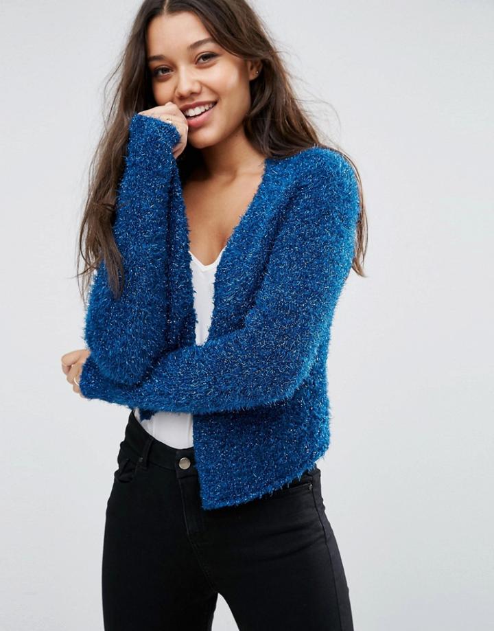 Asos Cardigan In Tinsel Yarn - Multi