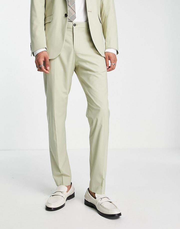 Selected Homme Slim Fit Suit Pants In Sage-green
