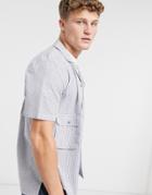 Native Youth Short Sleeve Shirt With Pockets In Navy