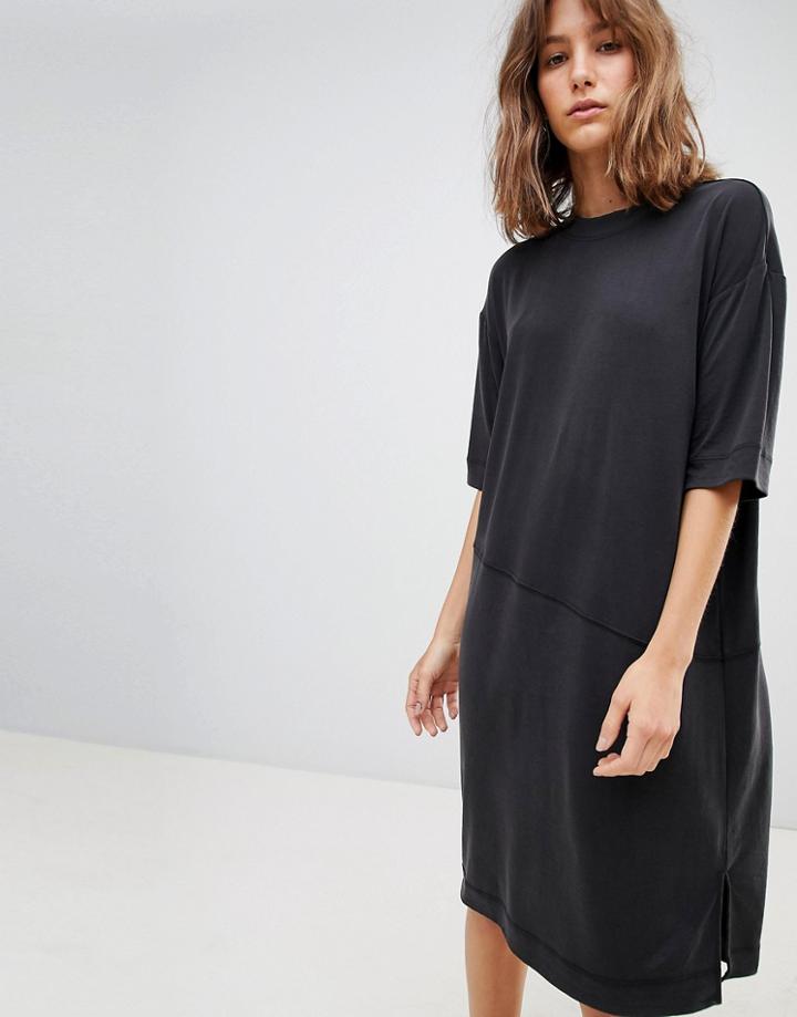 Just Female Taro High Neck T-shirt Dress - Black