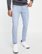 Levi's 510 Skinny Fit Jeans In Light Blue Wash-black