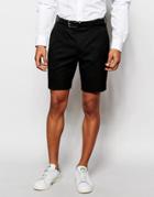Asos Slim Smart Shorts In Black - Black