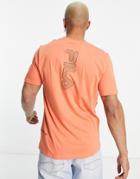 Fila Deckhand Backprint Logo T-shirt In Orange