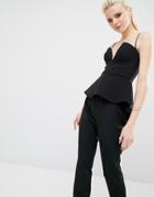 Kendall + Kylie Peplum Shirt Tail Cami - Black
