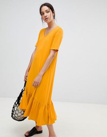 Kowtow Building Block Midaxi Dress - Yellow