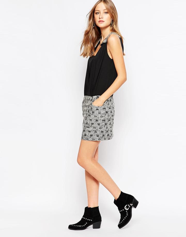 See U Soon Shift Dress With Jacquard Skirt