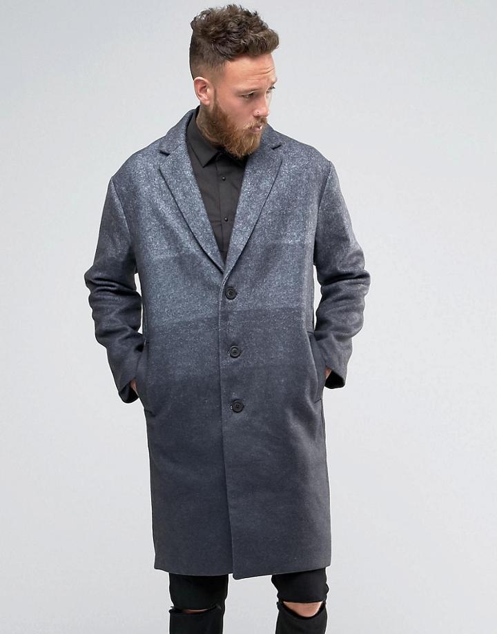 Rogues Of London Gradient Overcoat - Gray