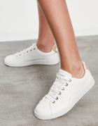 Stradivarius Sneakers With Rose Gold Details-white