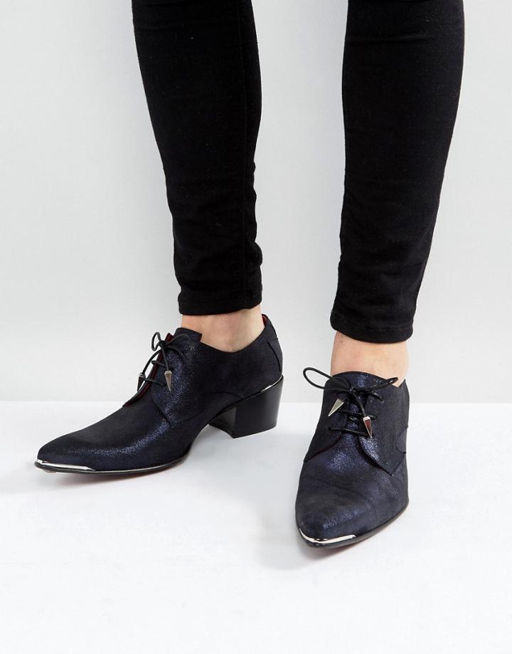 Jeffery West Sylvian Lace Up Shoes In Dark Navy - Navy