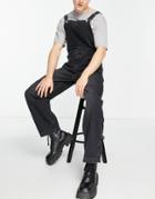 Topman Rodeo Overalls In Washed Black
